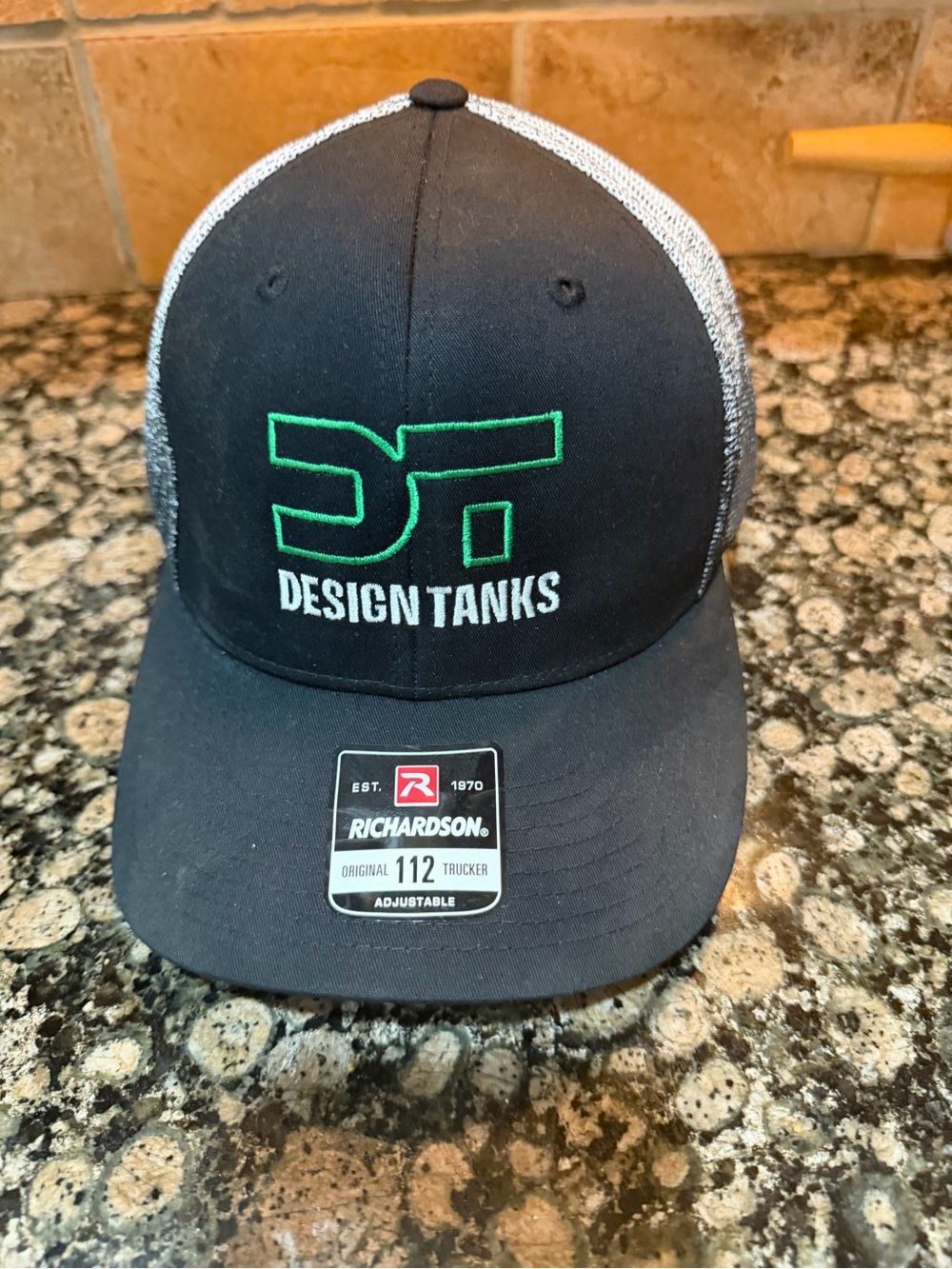 Design Tanks Richardson Trucker Hat - Black with Gray Mesh